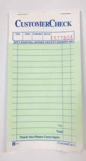 Picture of 1 Part Carbonless Check books 50ct/box