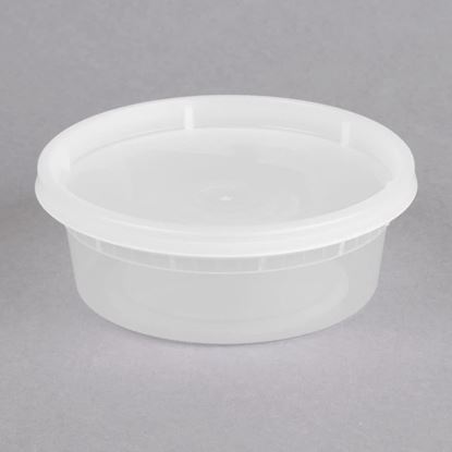 WHITE RECTANGULAR CONTAINER CHEF ELITE 16OZ - PP COMBO WITH CLEAR LID -  Plastic containers