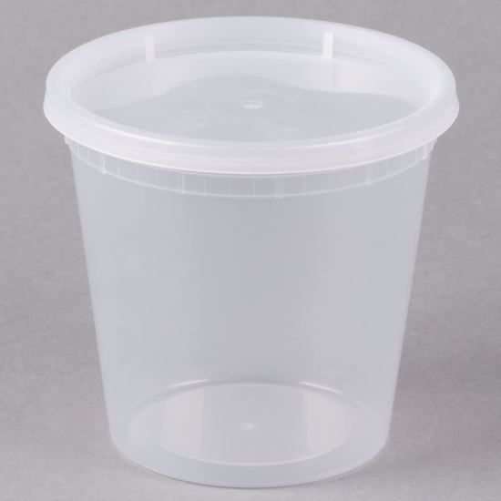 Reli. Deli Containers with Lids (50 Sets), 24 oz | Plastic Deli Containers with Lids 24oz | Clear Soup Containers with Lids, Disposable | to Go Food