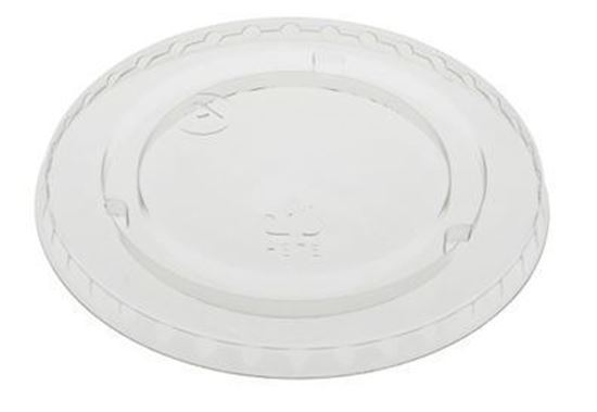 Picture of 10oz Flat Plastic Cold Cup Lids (No Slot) 20/50/1000