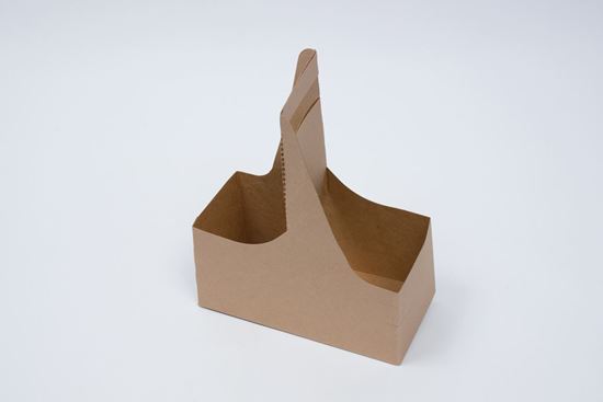 Picture of Kraft Paperboard 2-Cup Carrier With Handle **250/cs**