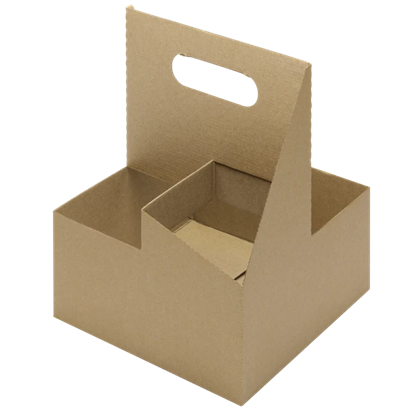 Picture of Kraft Paperboard 4-Cup Carrier With Handle 8-32oz/200